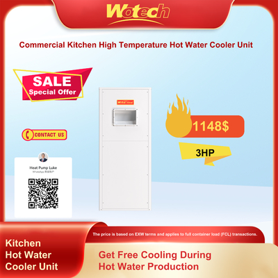 Buy R410a 380V 50Hz 3 Phase Commercial Kitchen High Temperature Hot Water Cooling Unit online manufacture