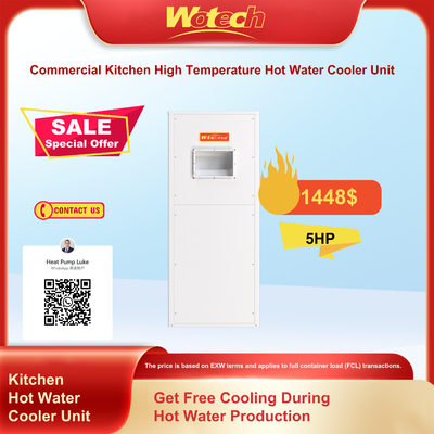 Buy R410a 5 HP Commercial Kitchen High Temperature Hot Water Cooling Unit online manufacture