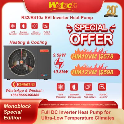 Ultra Low Temperature Inverter R410a/R32 Monoblock Special Edition Heat Pump for Underfloor Heating
